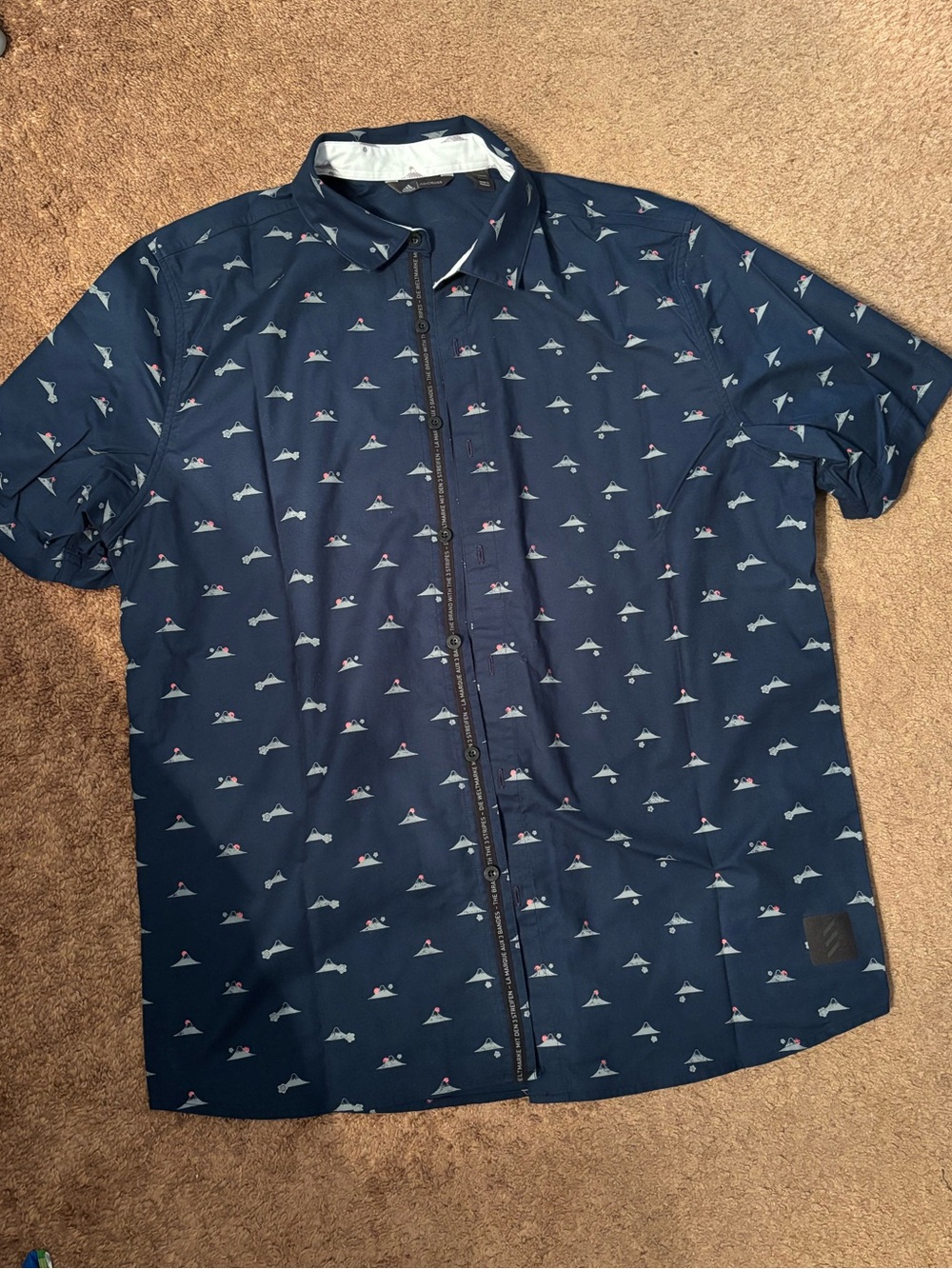 Adidas Adicross Mount Fuji Golf Button Down Collar Shirt